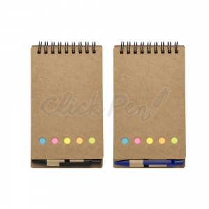 Bloco de Anotações com Caneta e Post-it