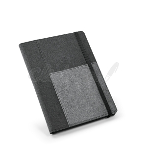Capa com caderno.